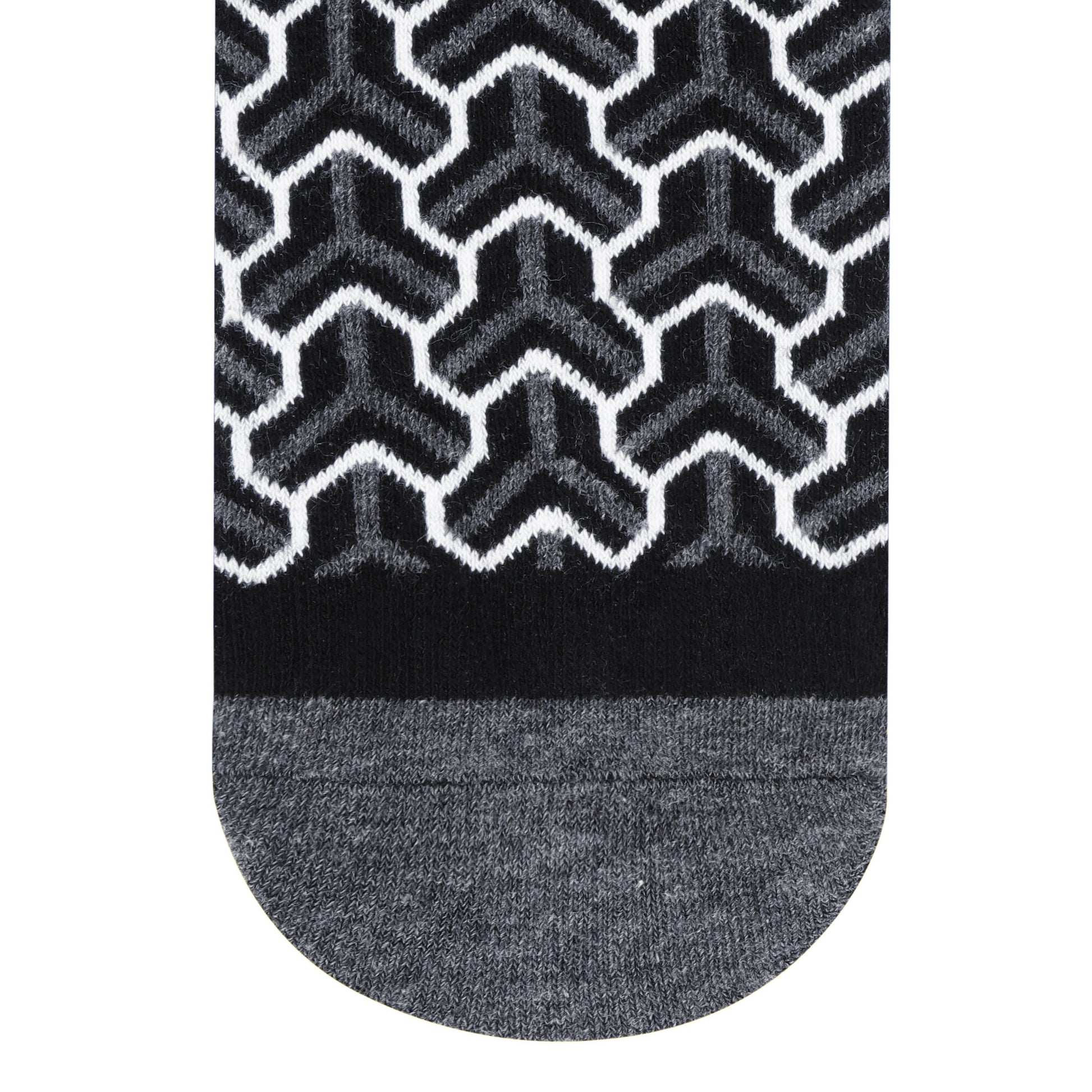 Trios geometric monochrome crew length socks for men and women — Dynamocks - Closeup