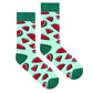 Watermelon crew socks styled with linen trousers – Dynamocks