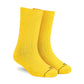 Dynamocks Yellow Solid Crew socks for men and women.