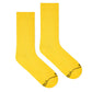Dynamocks Yellow Solid Crew socks for men and women.