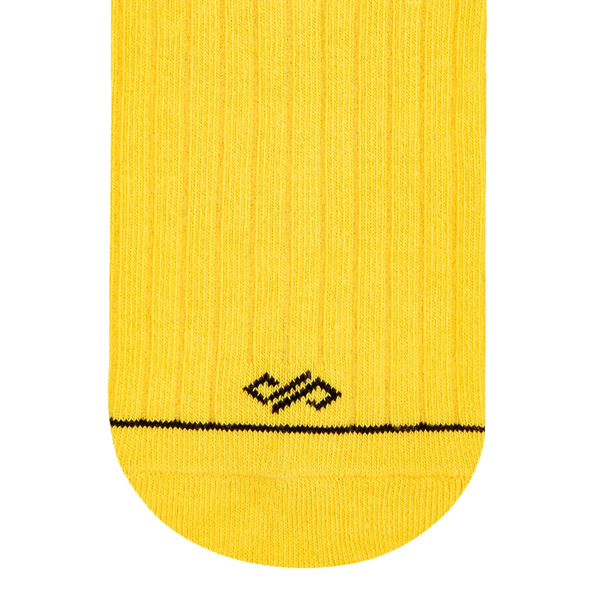 Dynamocks Yellow Solid Crew socks for men and women.
