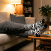 Zebra Print Crew Socks for Men & Women | Dynamocks