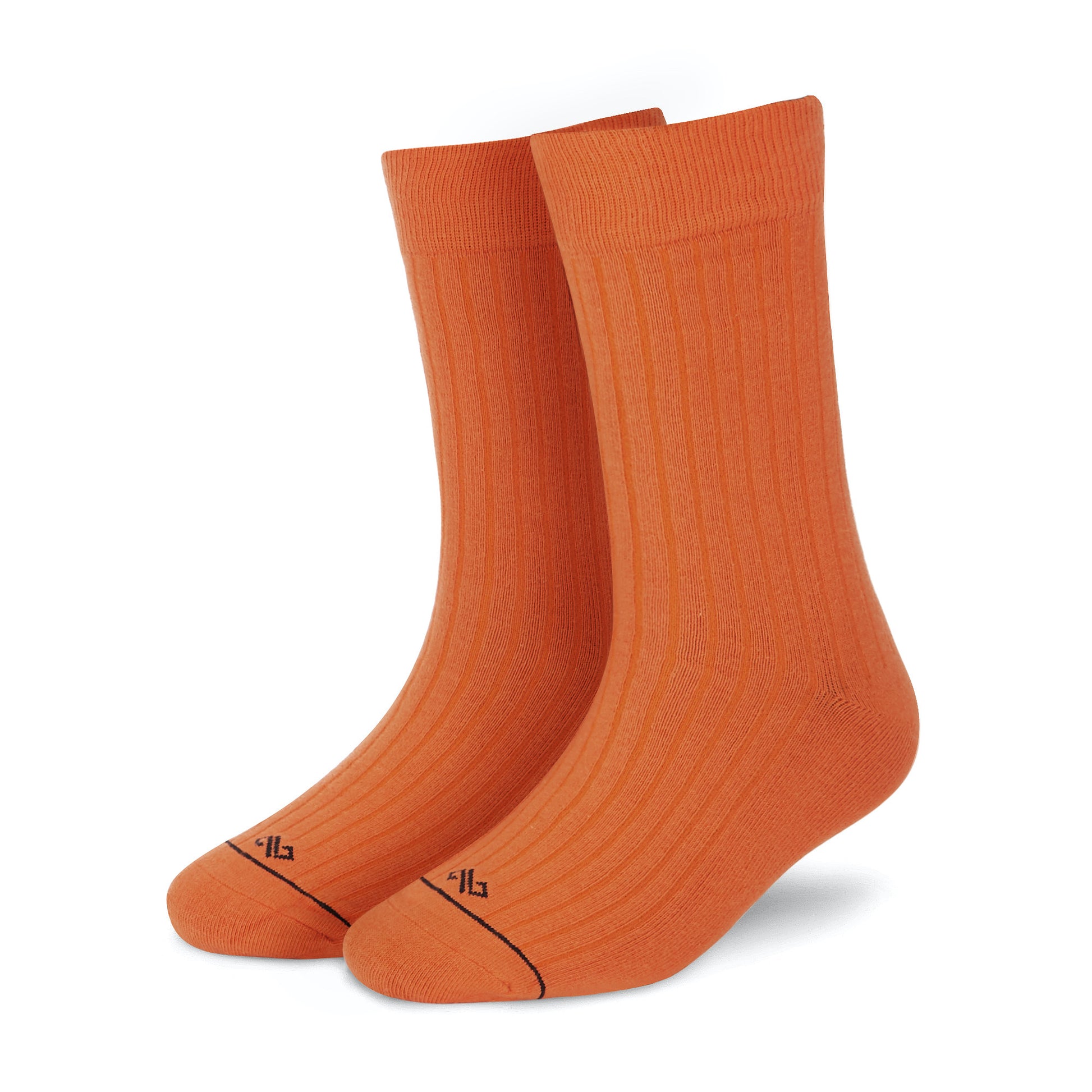 Dynamocks Solid Crew Orange socks for men and women.
