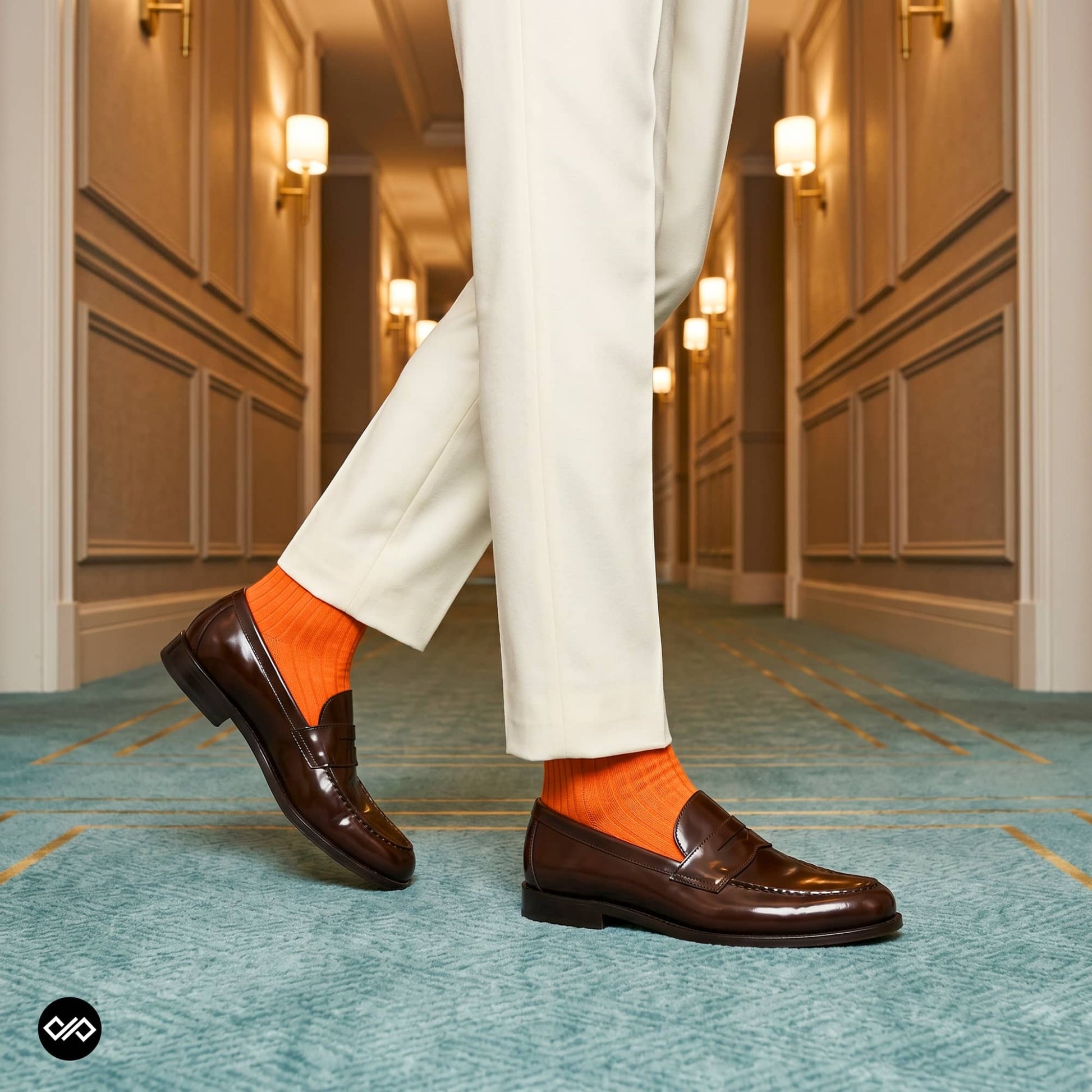 Dynamocks Solid Crew Orange socks for men and women.