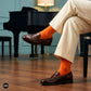 Dynamocks Solid Crew Orange socks for men and women.