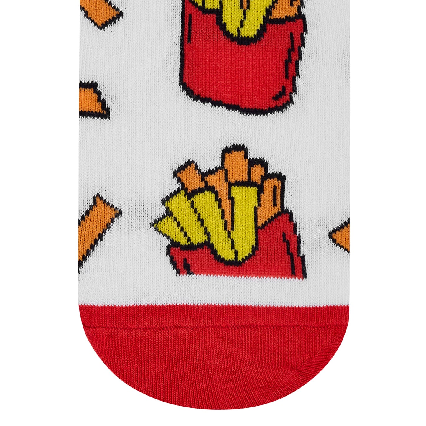 Dynamocks French Fries Ankle length socks for men and women.