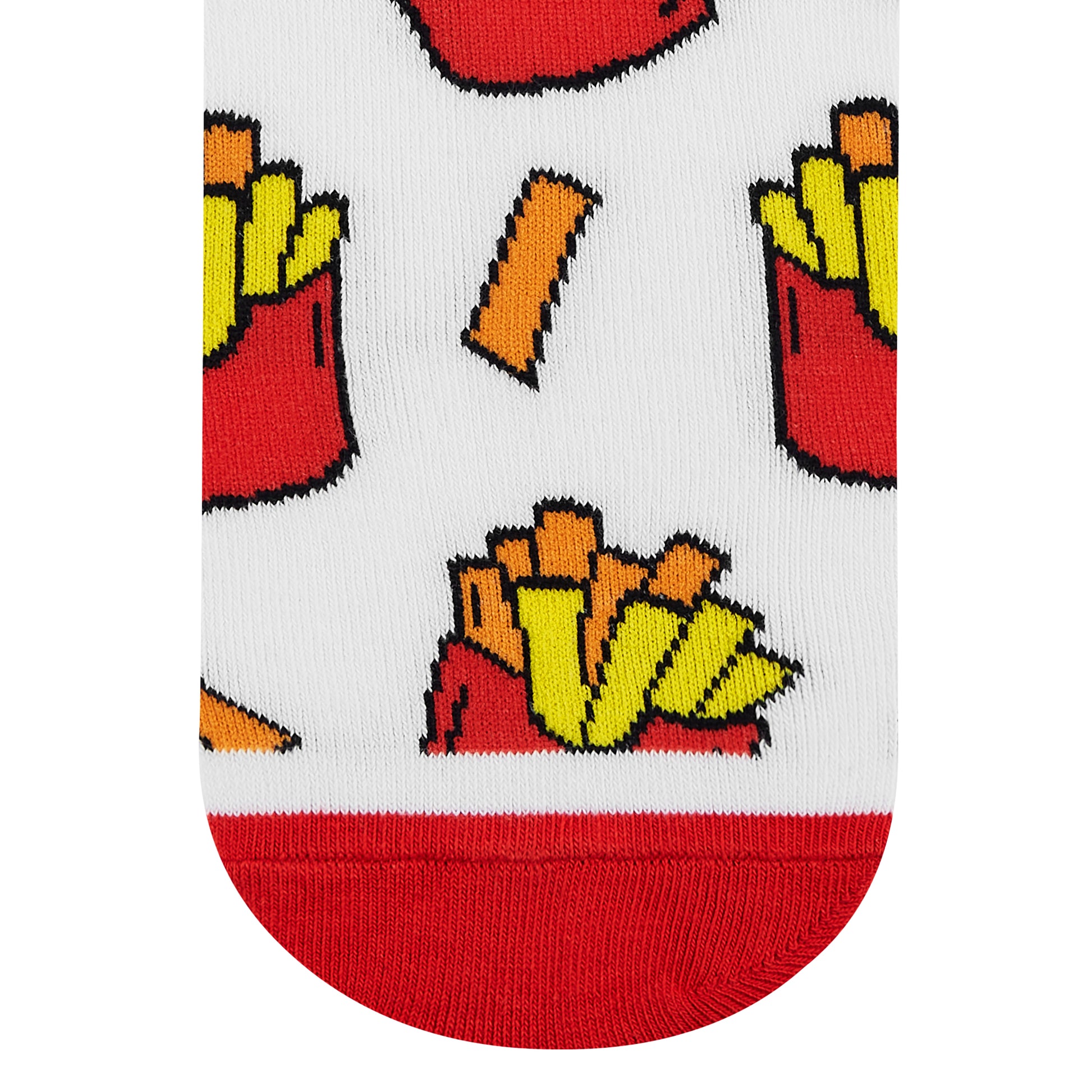 Dynamocks French Fries Crew Length Socks for Men and Women.