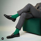 Dynamocks Bamboo Solid Crew Green Crew length socks for Men and Women.