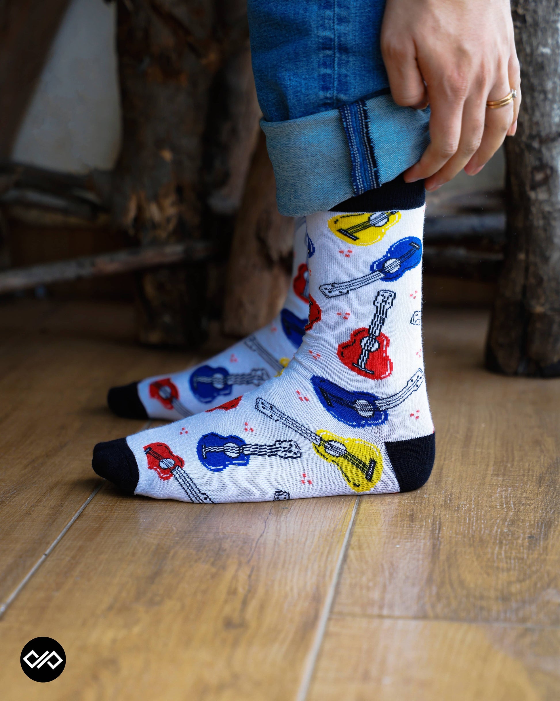 Dynamocks Guitar Crew Length Socks for Men and Women.