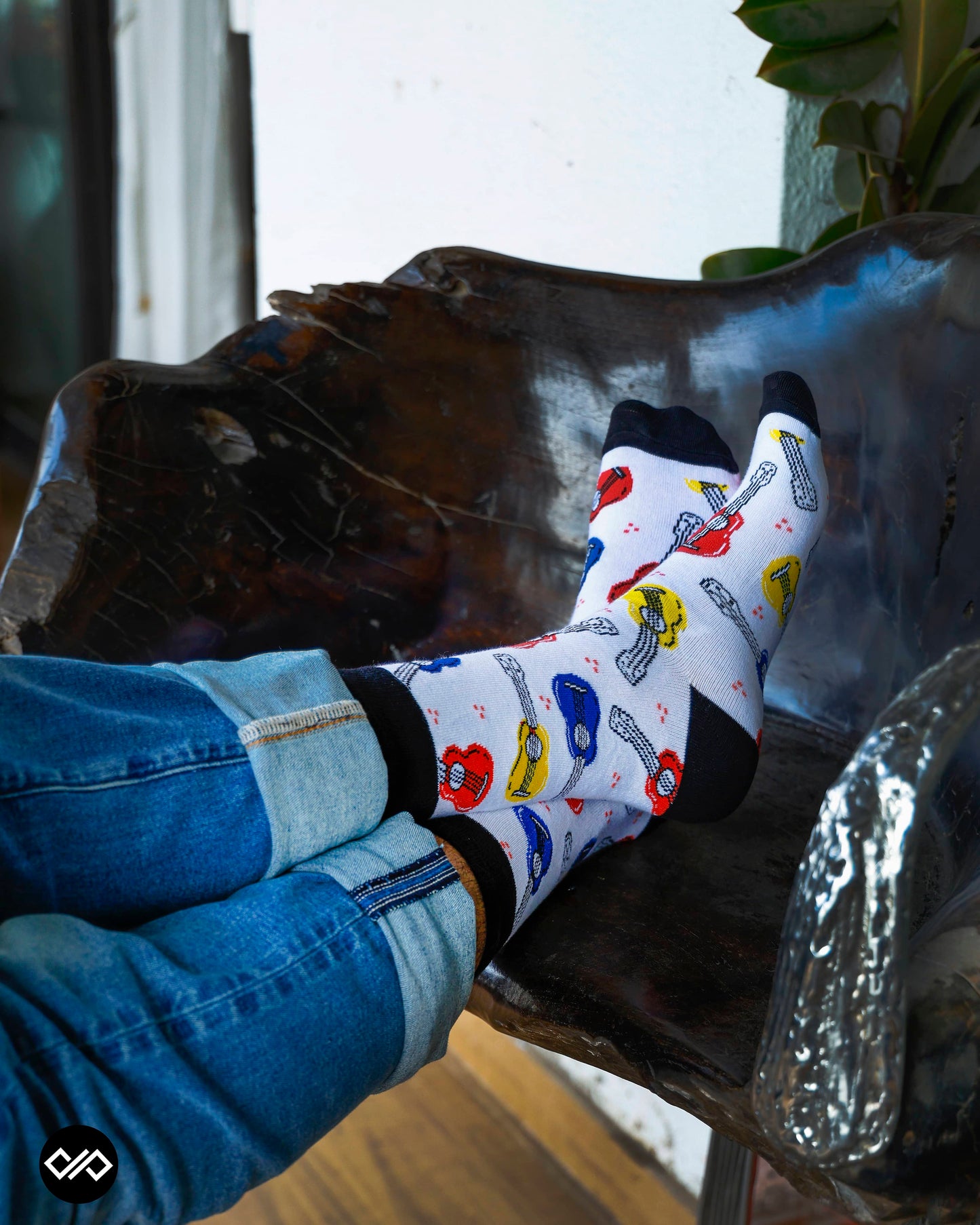 Dynamocks Guitar Crew Length Socks for Men and Women.