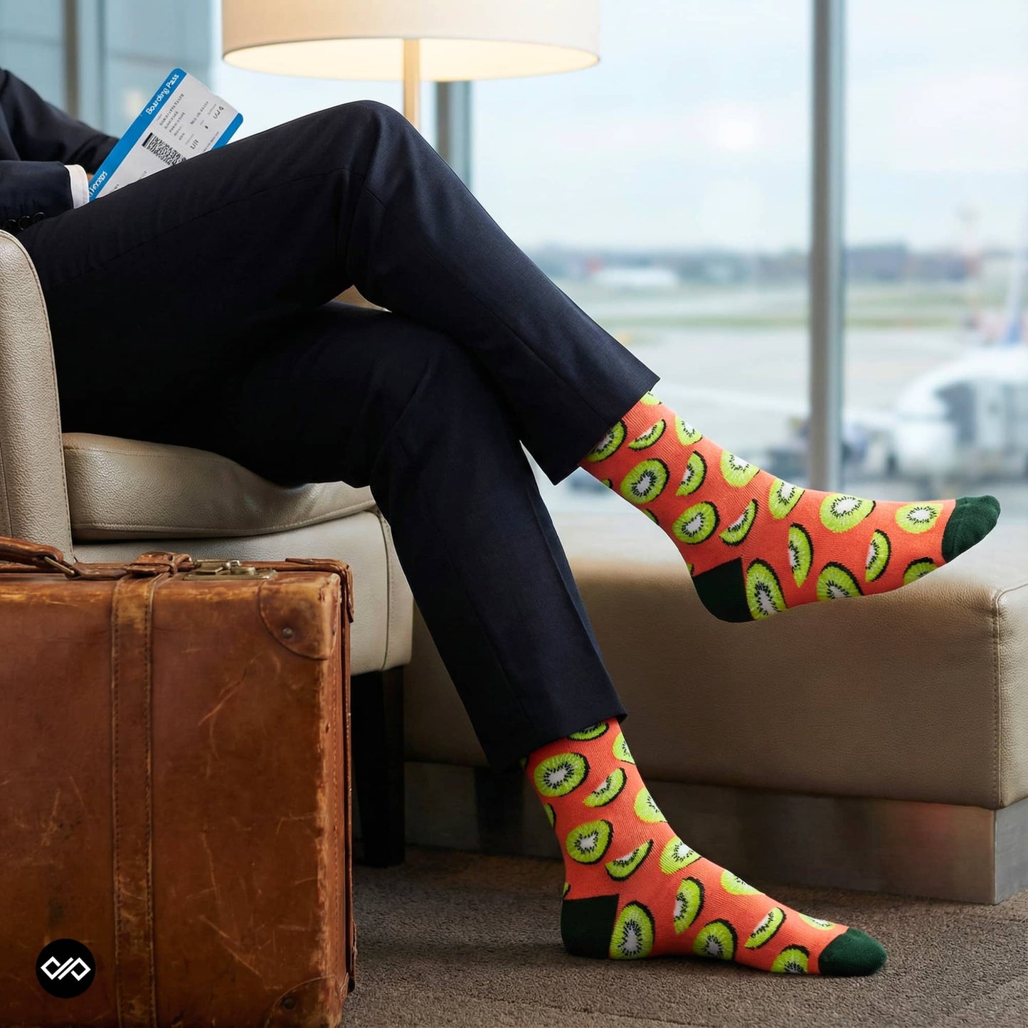 Dynamocks Kiwi Crew Length Socks for Men and Women.