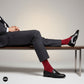 Dynamocks Bamboo Solid Maroon Crew length socks for Men and Women.
