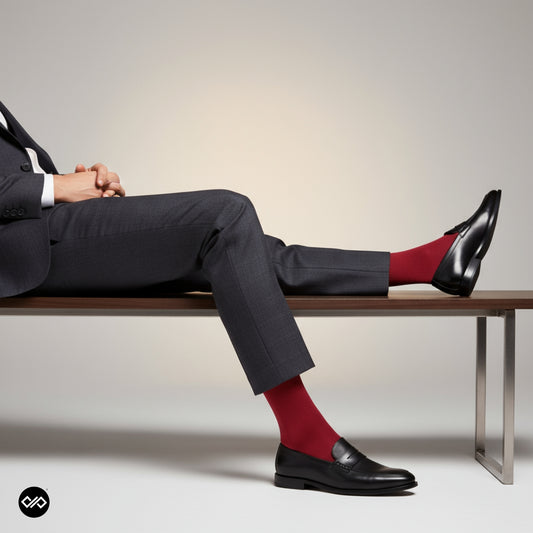 Dynamocks Bamboo Solid Maroon Crew length socks for Men and Women.