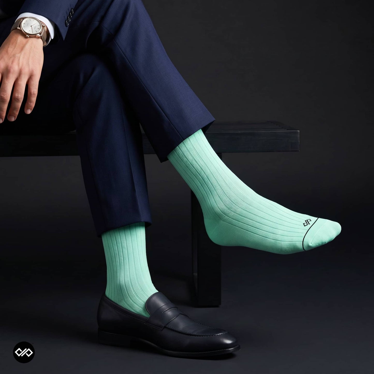 Dynamocks Aqua Crew Length Socks for Men and Women.