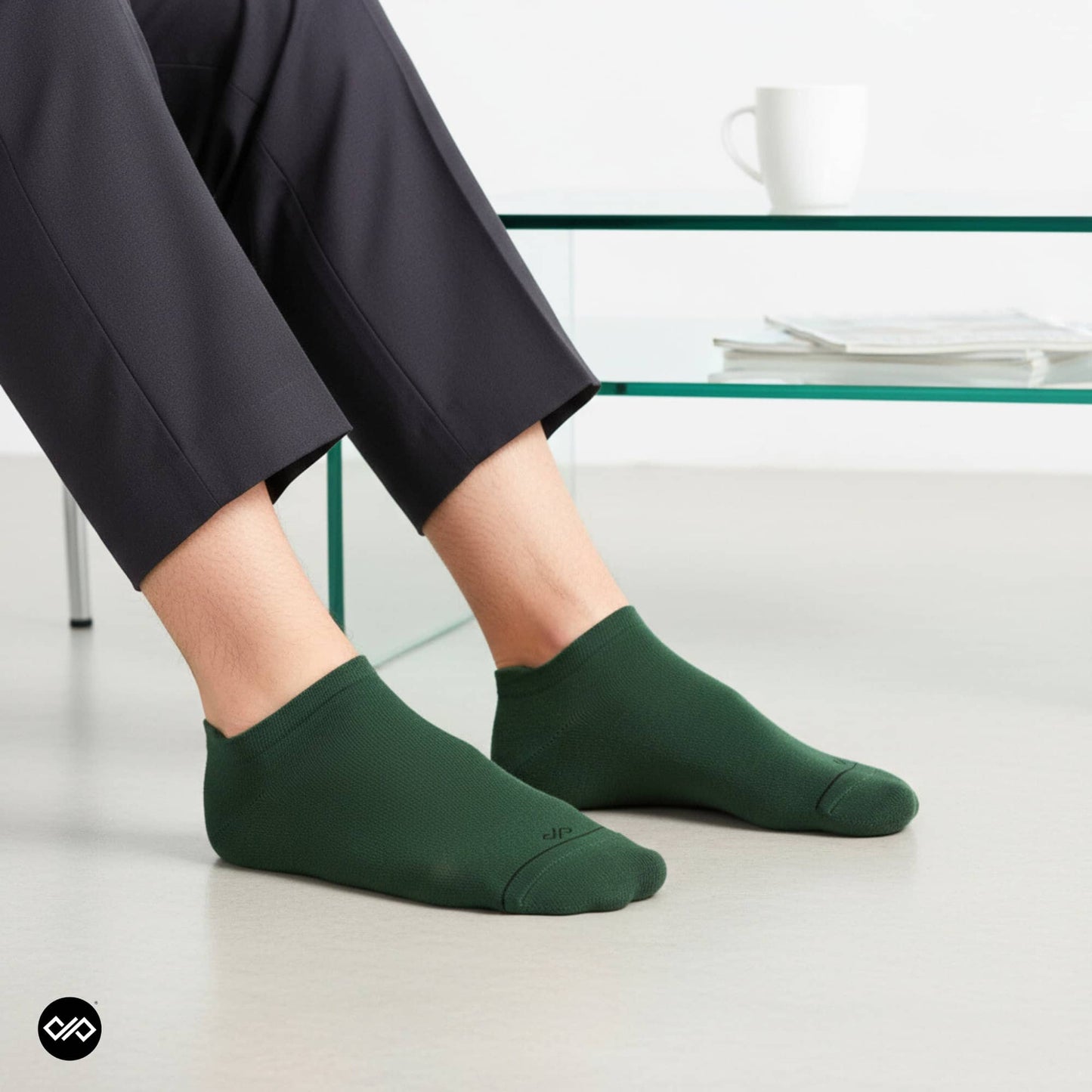 Olive Low Ankle Length Socks for Men and Women.