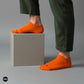 Orange Low Ankle Length Socks for Men and Women.