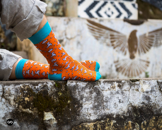 Dynamocks Origami Crew Length Socks for Men and Women.