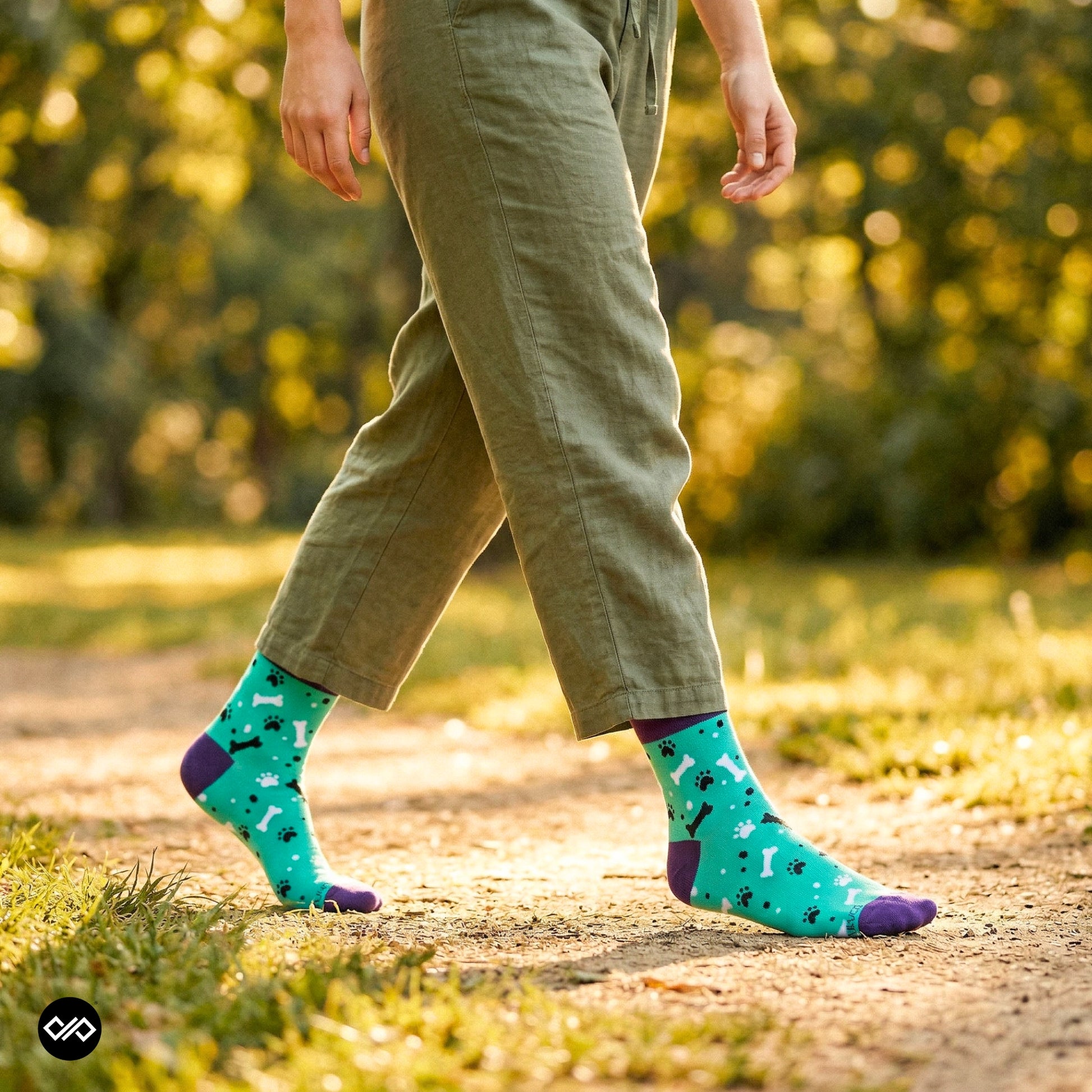Dynamocks Paws & Bones Ankle Length Socks for men and Women.