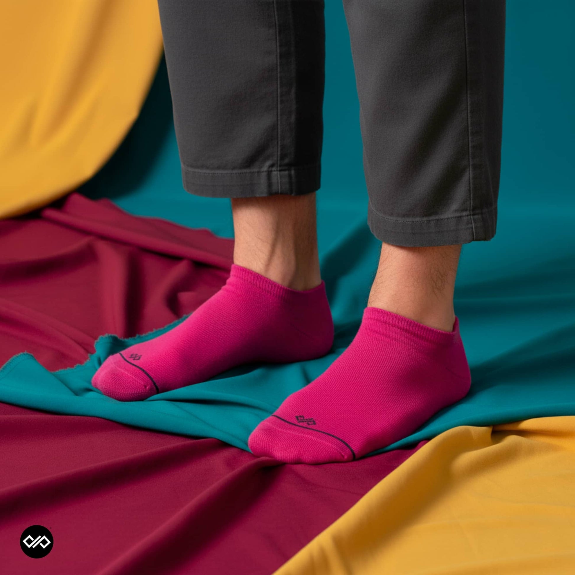 Pink  Low Ankle Length Socks For Men And Women.