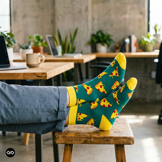 Dynamocks Pizza Ankle Length socks for men and women.