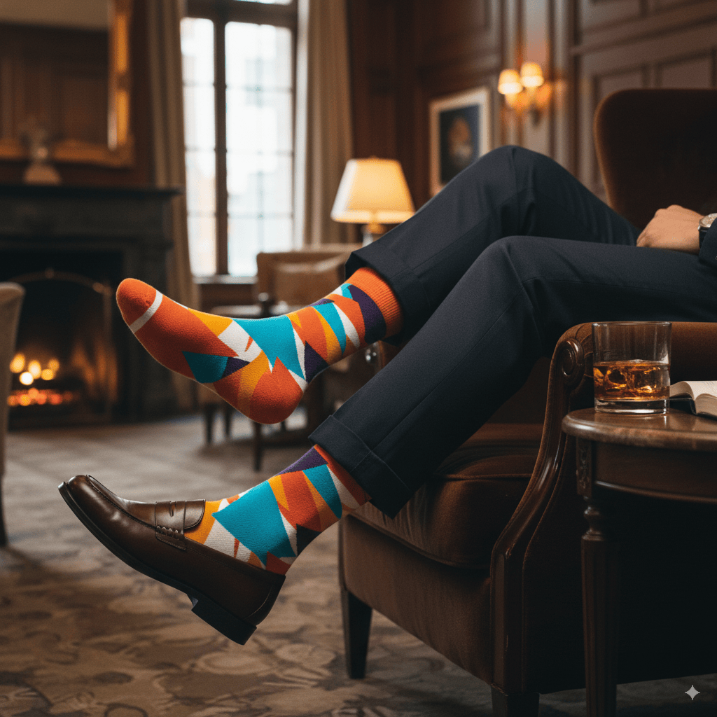 Pizzazz designer crew socks by Dynamocks