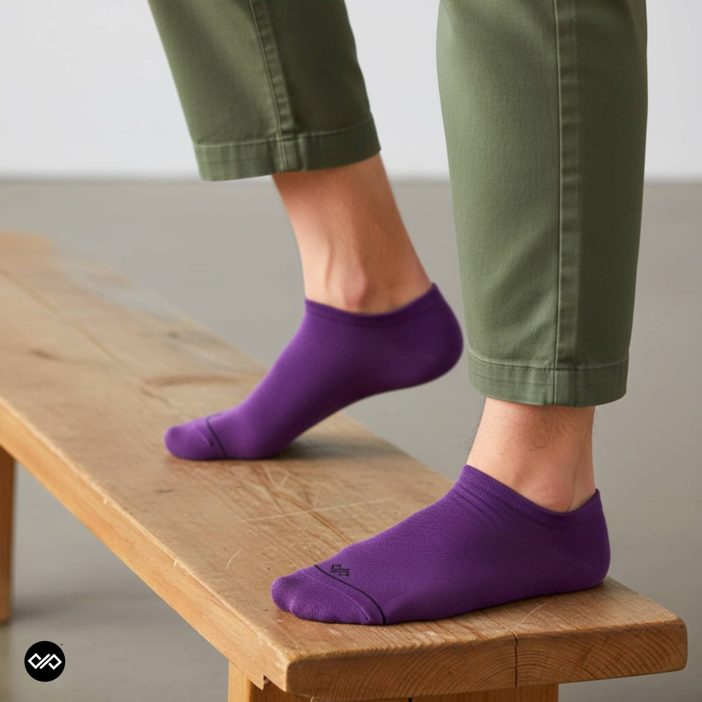 Purple Low Ankle Length Socks for Men and Women.