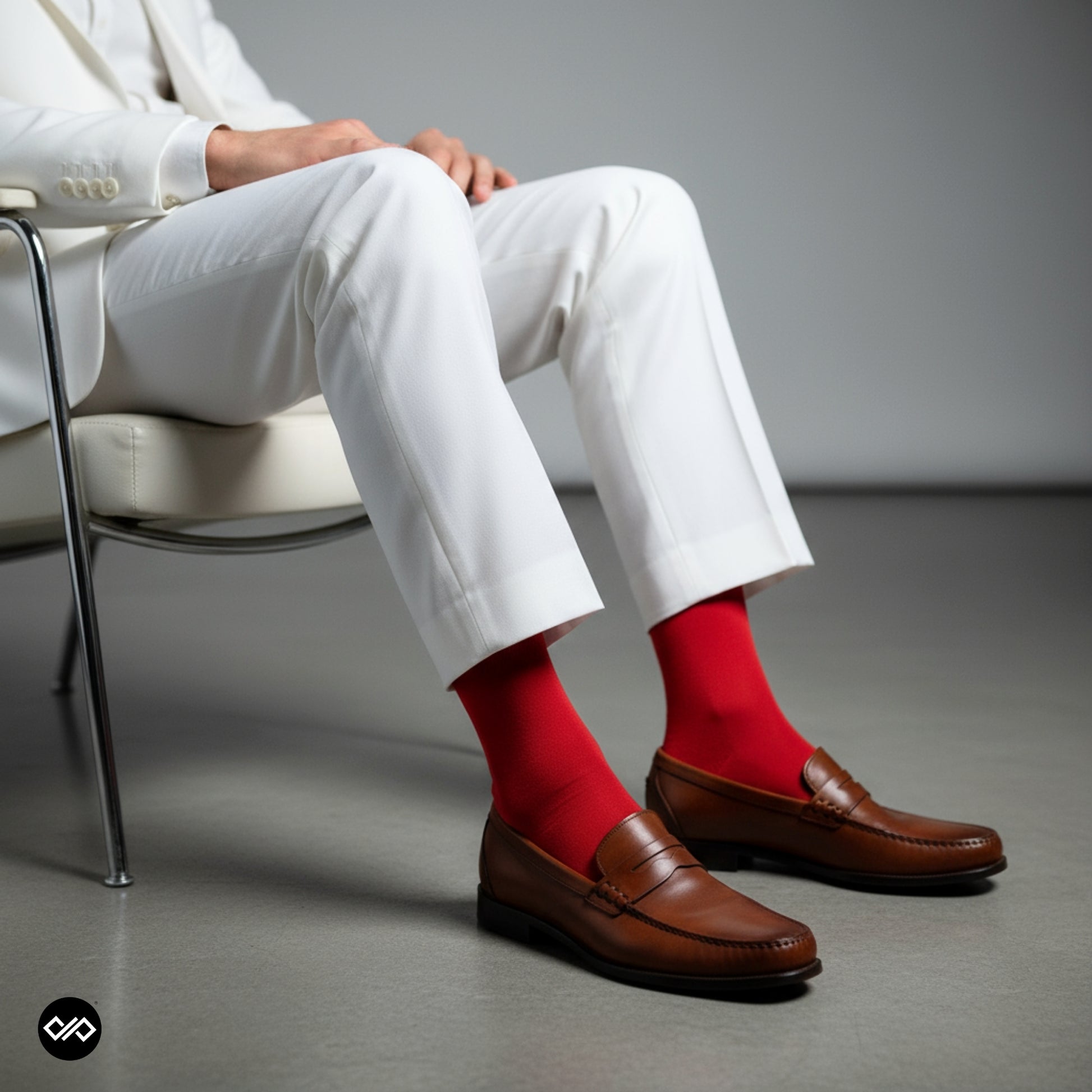 Dynamocks Bamboo Solid Red Crew length socks for Men and Women.
