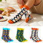 Food Print Crew Socks 3-Pack | Combed Cotton | Dynamocks