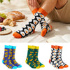 Food Print Crew Socks 3-Pack | Combed Cotton | Dynamocks