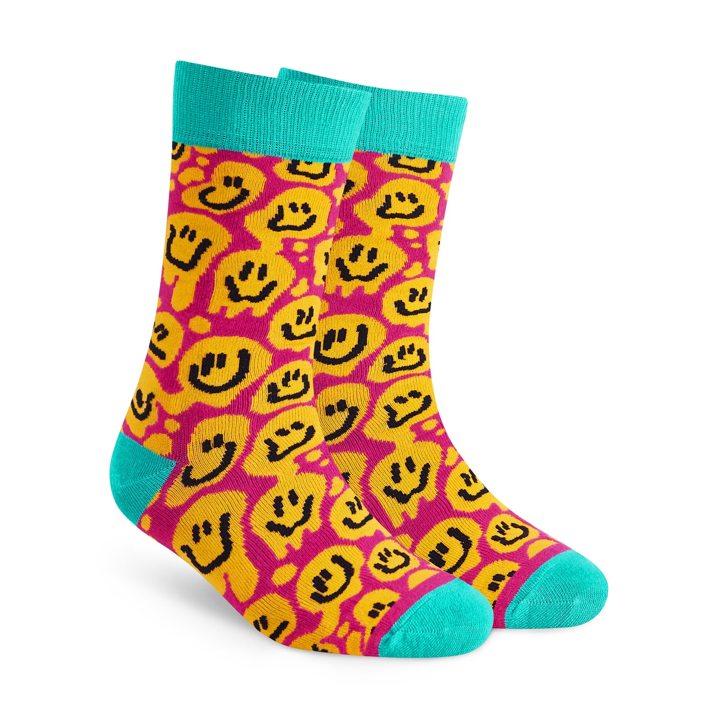 Dynamocks Smiley Crew Length Socks for Men and Women.