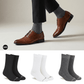 Core Neutrals 3-pack crew socks in Black, White and Dark Grey by Dynamocks