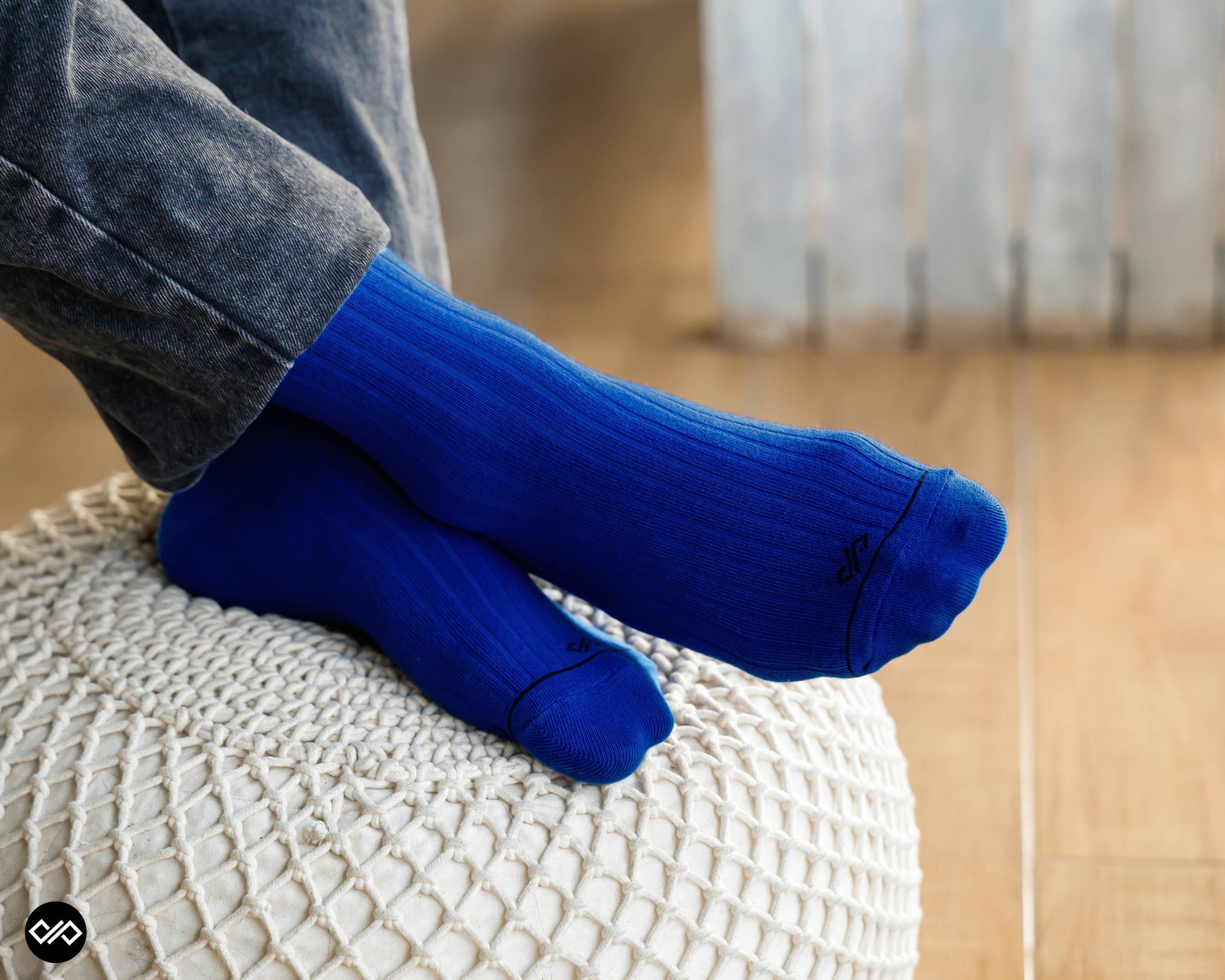 Dynamocks Solid Crew Royal Blue Socks for Men and Women.