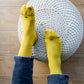 Dynamocks Solid Crew Gold Socks for Men and Women.