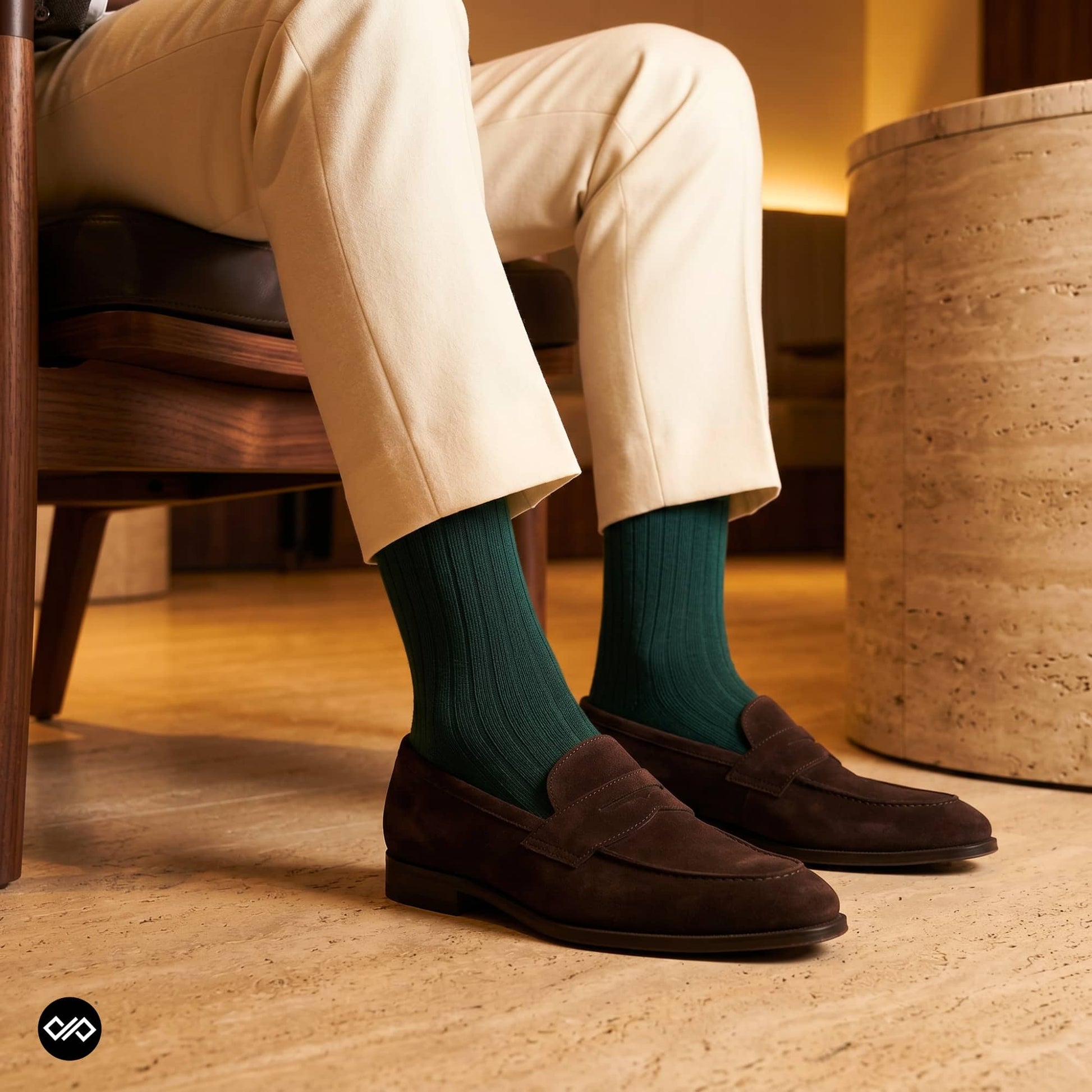 Dynamocks Solid Crew Olive socks for men and women.