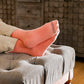 Solid Peach Unisex Crew Length Socks
