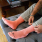 Dynamocks Solid Crew Peach Socks for Men and Women.