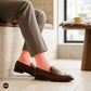 Solid Peach Cotton Crew Socks for Men & Women | Dynamocks