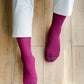 Dynamocks Solid Crew Wine Socks for Men and Women.