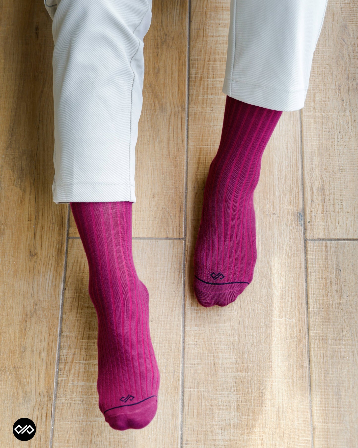 Dynamocks Solid Crew Wine Socks for Men and Women.