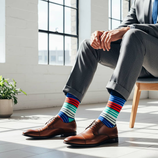 Dynamocks Stripes 12.0 Crew Length Socks for Men and Women.