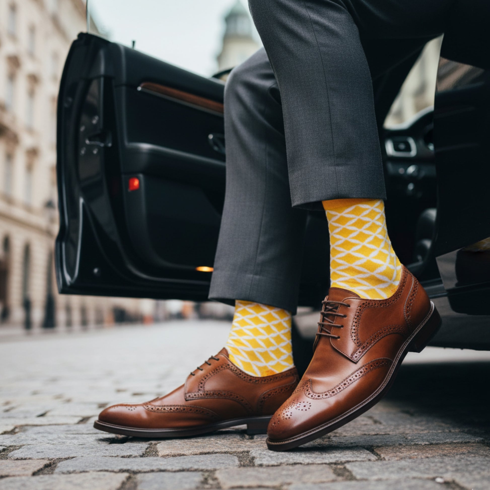 Dynamocks Sunshine Crew Length Socks for Men and Women.