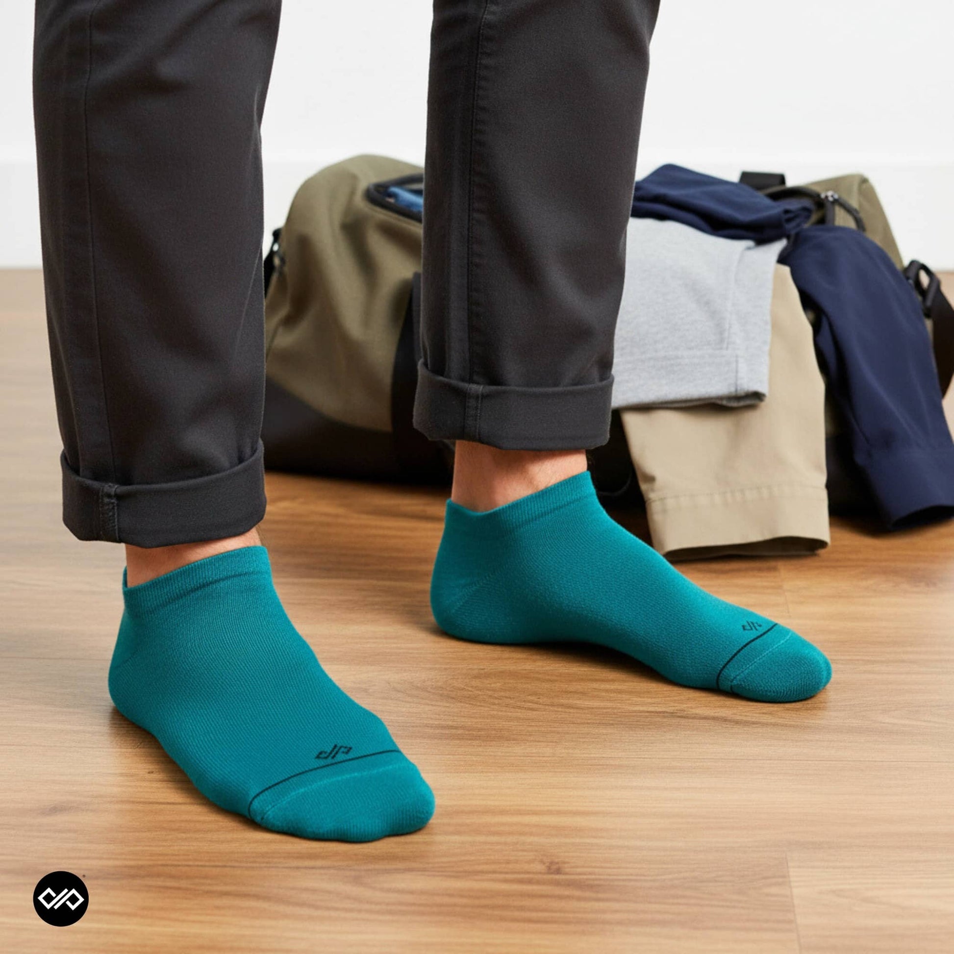 Teal Green  Low Ankle Length Socks For Men And Women.