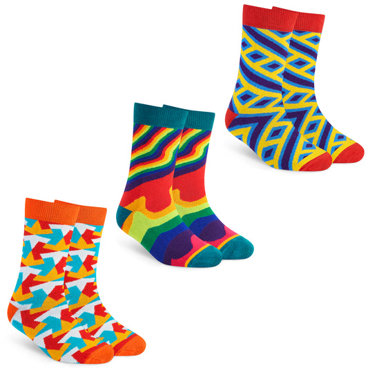 Dynamocks Crew Length Sock for Men and Women - Pack of 3