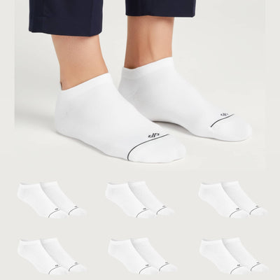 Premium White Low Ankle Socks for Men & Women - Pack of 6
