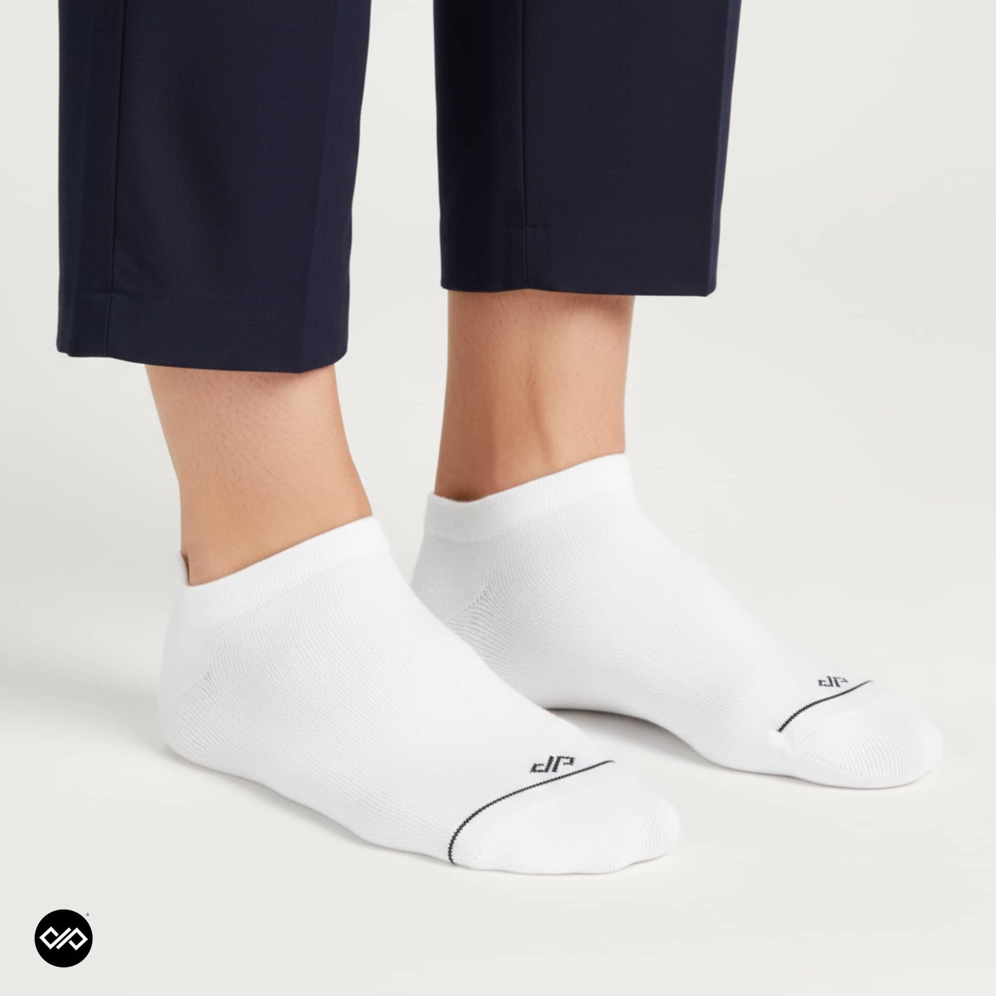 Dynamocks White Low Ankle Length Socks for Men and Women.