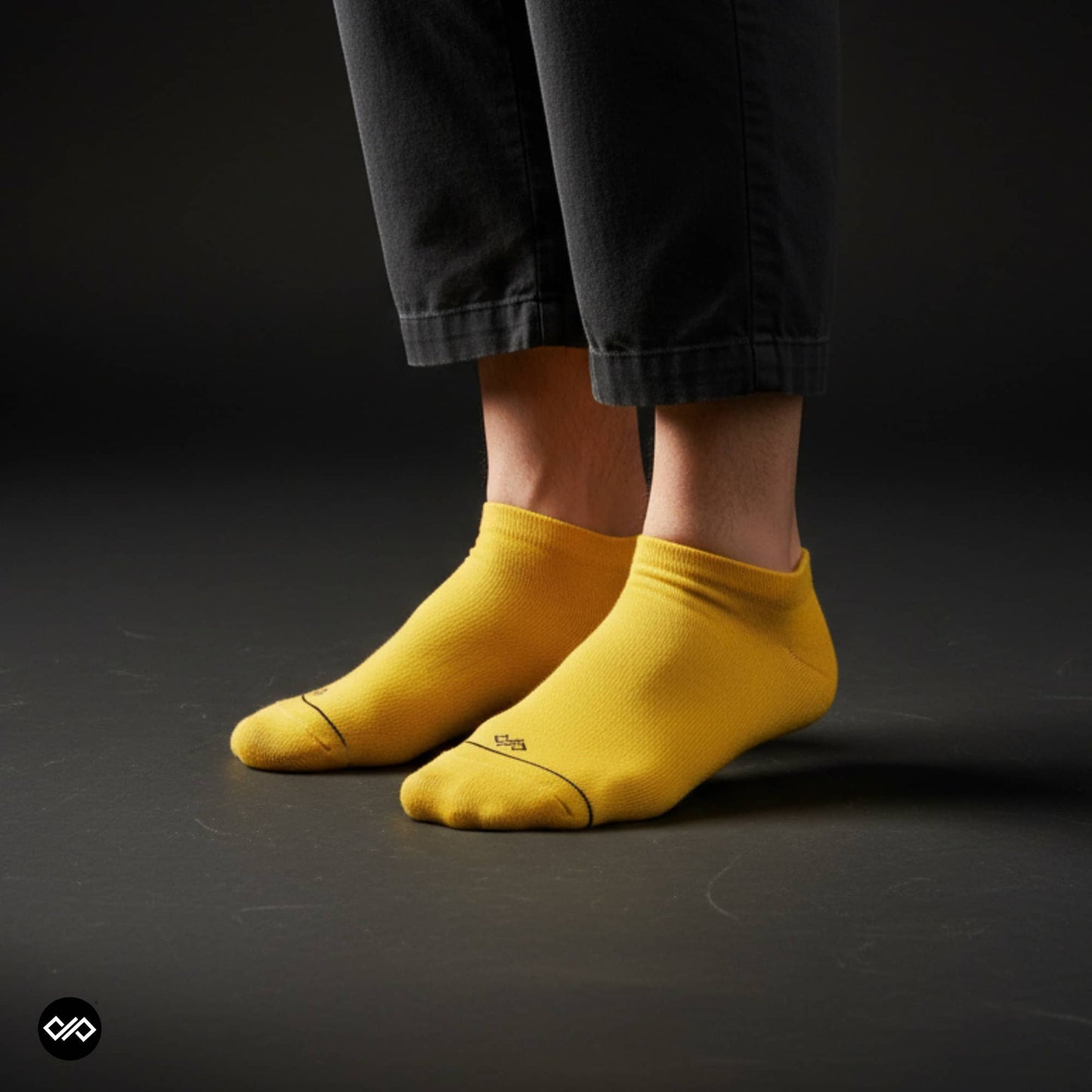 Yellow Low Ankle Length Socks for Men and Women.