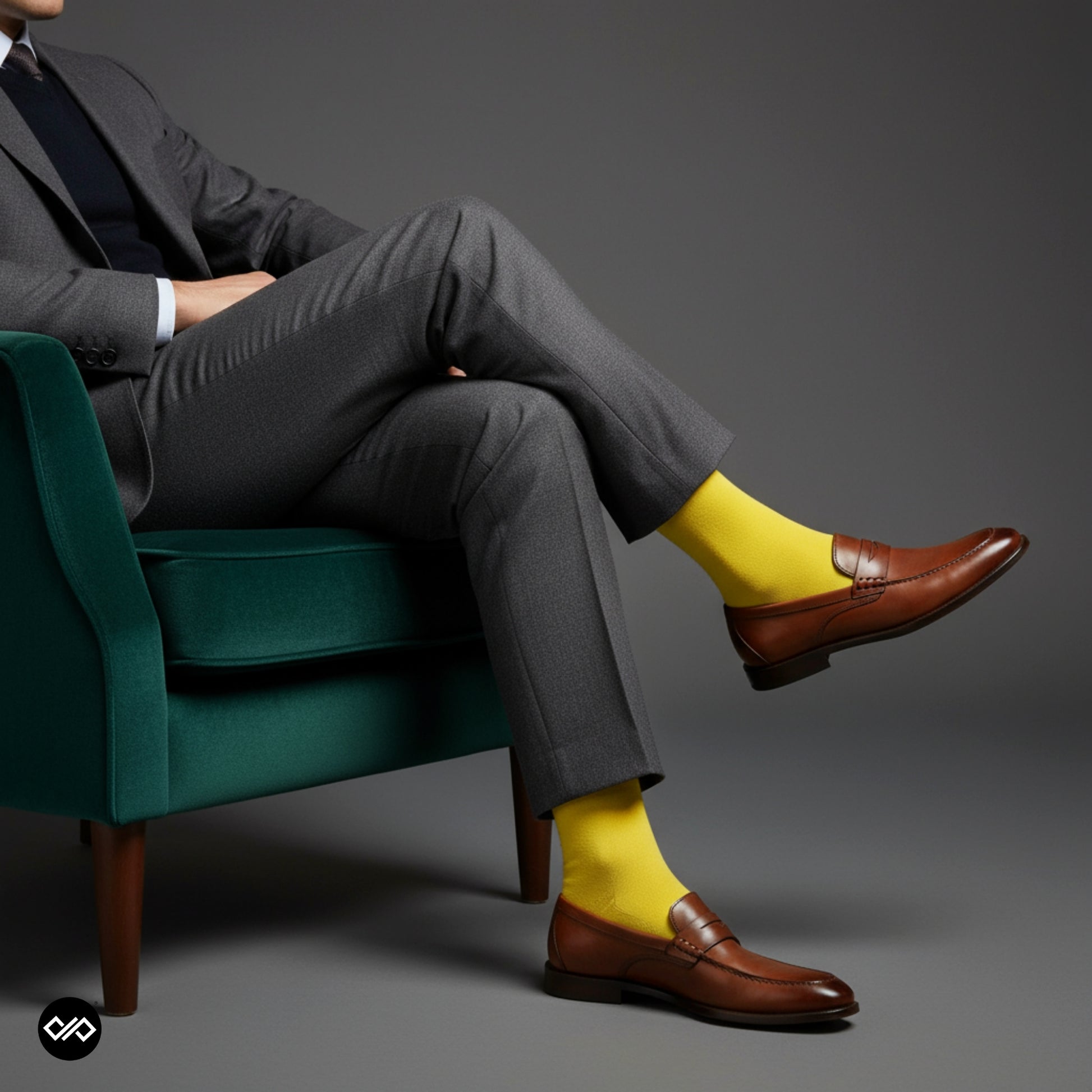 Dynamocks Bamboo Solid Yellow Crew length socks for Men and Women.