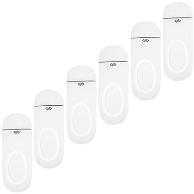White Unisex Invisibles - Pack of 6 Pairs