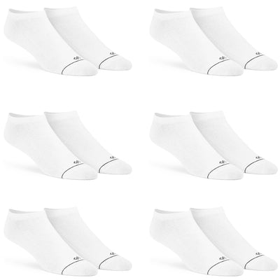 White Unisex Low Ankle Length Socks - Pack of 6 Pairs