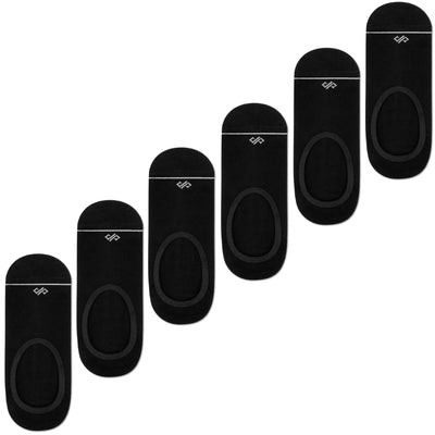 Black Unisex Invisibles - Pack of 6 Pairs